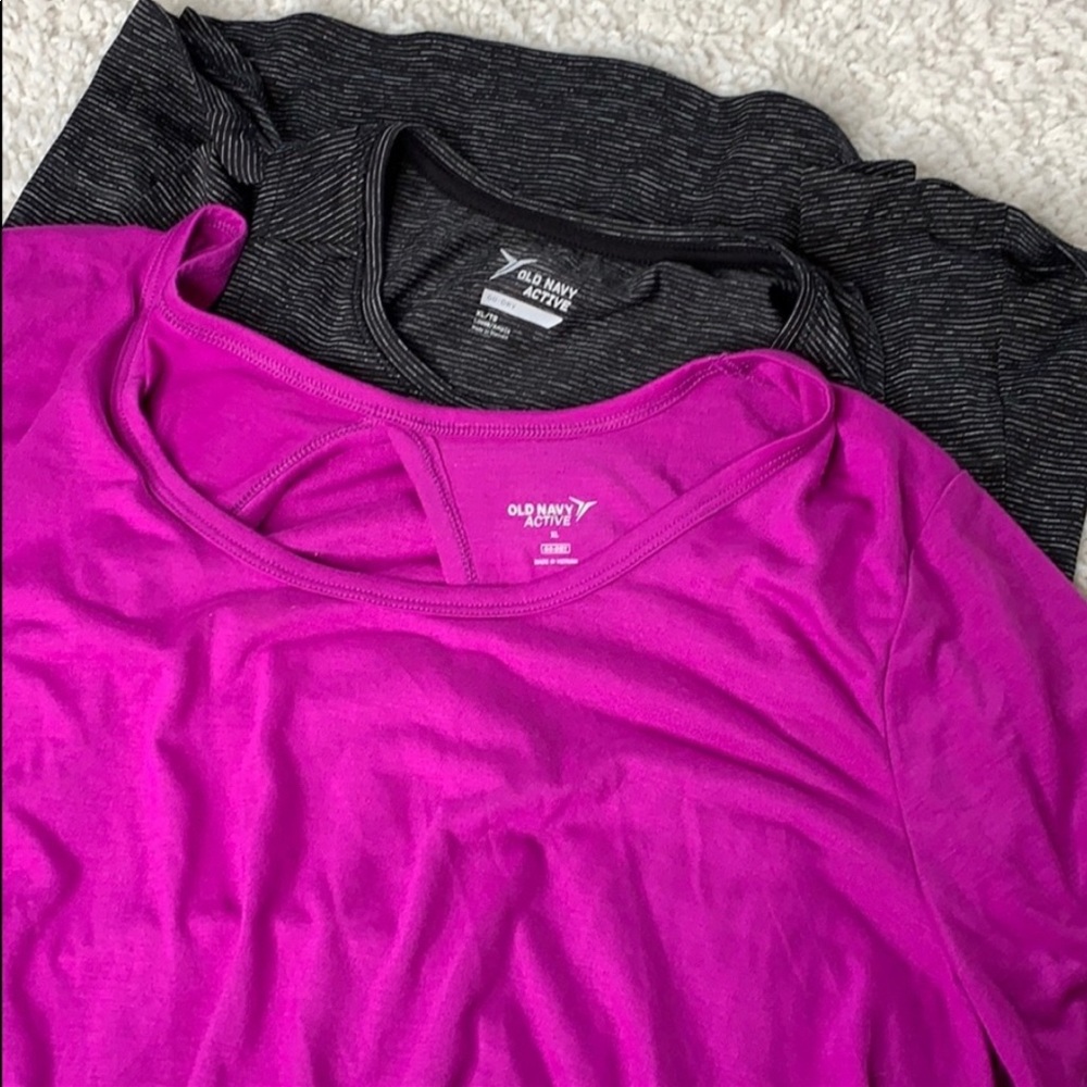 Old Navy Active Lot of 2 Go-Dry Loose Fit Shirts